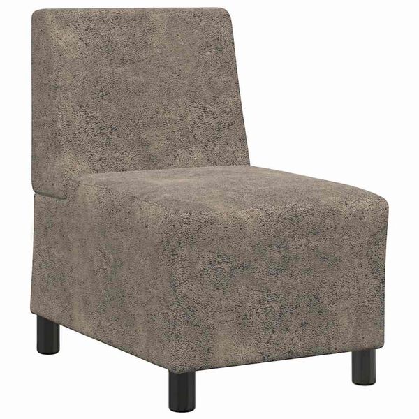 vidaXL Modułowa sofa bez podłokietnik&oacute;w Ciemnoszara 55 cm Sk&oacute;ra syntetyczna zamszowa