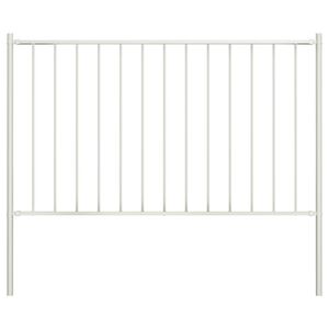 vidaXL Panel ogrodzeniowy Woerden ze słupkami stalowymi 1,7x0,75 m, biały