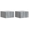 vidaXL Wisząca Szafka Nocna 2 pcs Szary Sonoma 33 x 34,5 x 20 cm