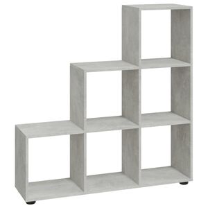vidaXL Regał schodkowy, szary beton, 107 cm, materiał drewnopochodny