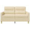 vidaXL 2-osobowa sofa, kremowa, 120 cm, tapicerowana tkaniną