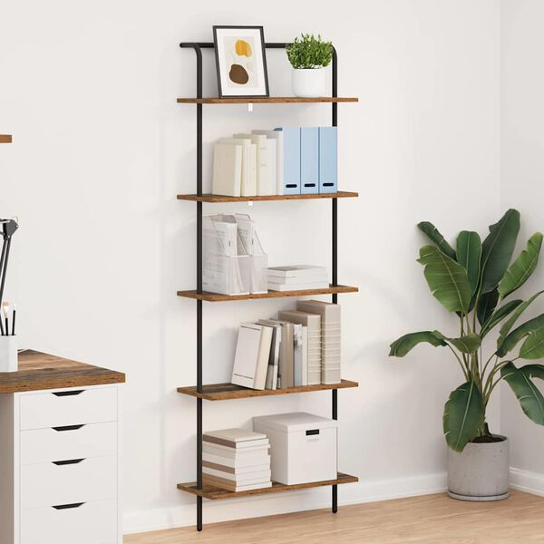 vidaXL P&oacute;łka na książki Stare drewno 60 x 24 x 168 cm