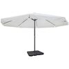vidaXL Parasol ogrodowy z przenośną, aluminiową podstawą, biały