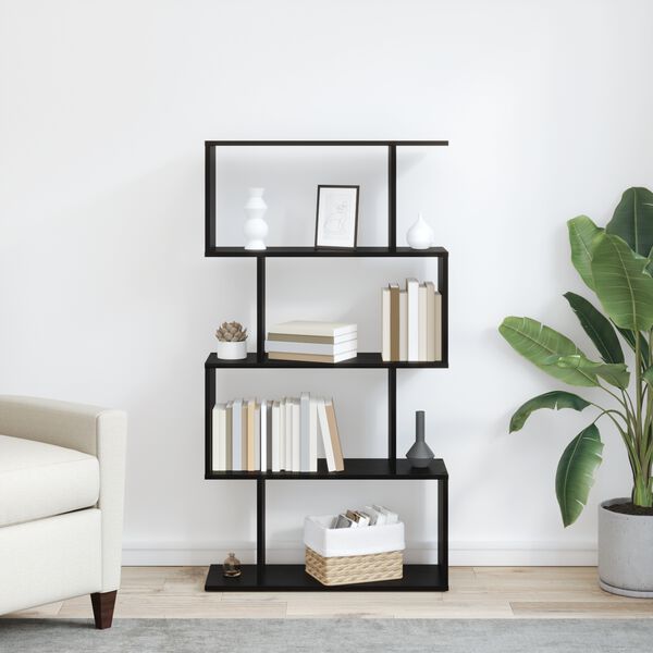 vidaXL Szafka na książki Czarny Dąb 70 x 24 x 129 cm