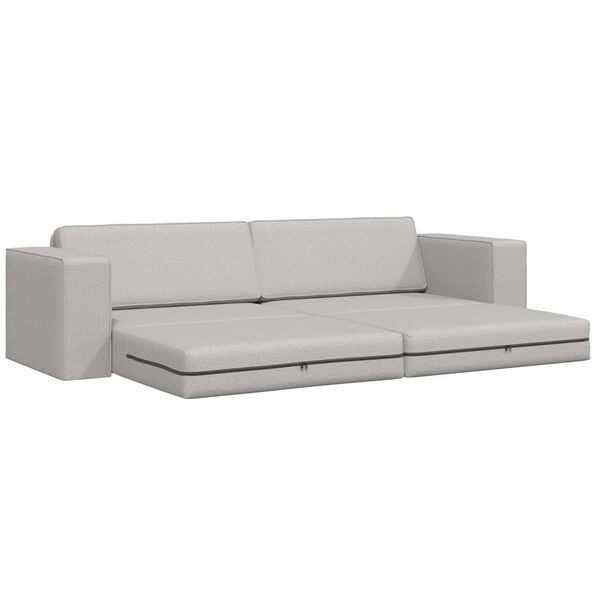vidaXL Sofa Bed 200cm Szary chmur tkanina