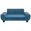 vidaXL Sofa dla dzieci, niebieska, 70x45x33 cm, aksamit