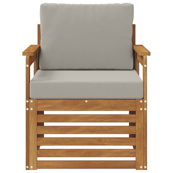 vidaXL Zestaw sof na zewnątrz z poduszką Naturalny 71 x 63 x 73 cm