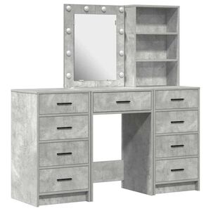 vidaXL Toaletka 3 szt. Szary 40 x 41 x 135 cm Drewno inżynieryjne