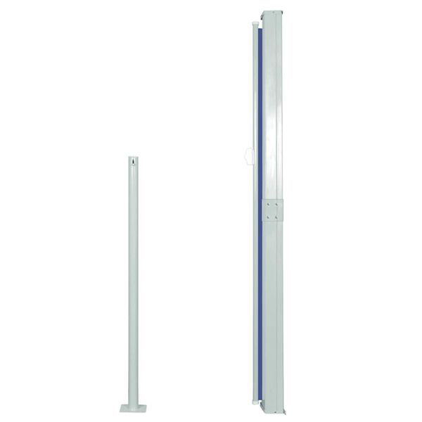 vidaXL Wysuwana markiza boczna na taras, 170 x 300 cm, niebieska