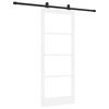 vidaXL Drzwi przesuwne ORKDAL 83 x 202 cm Lite drewno sosnowe i szkło