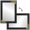 vidaXL Lustro łazienkowe Z lustrem Czarny i Srebrny 70 x 50 x 2,5 cm