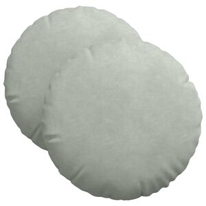 vidaXL Poduszki na siedziska 2 pcs Jasnoszary &Oslash; 40 x 13 cm Aksamit