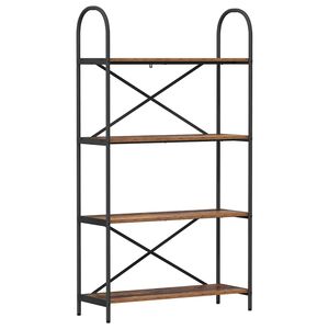 vidaXL P&oacute;łka na książki 4 poziomy 80 x 30 x 146 cm Drewno inżynieryjne