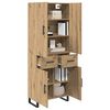 vidaXL Highboard z szufladą 2 pcs Dąb rzemieślniczy 69,5 x 34 x 180 cm