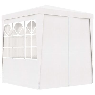 vidaXL Namiot imprezowy ze ściankami, 2x2 m, biały, 90 g/m²