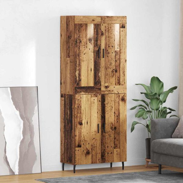 vidaXL Highboard 2 pcs Stare drewno Materiał drewnopochodny