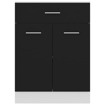 vidaXL Szafka z szufladą, czarna, 60x46x81,5 cm, płyta wiórowa