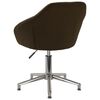 vidaXL Obrotowe krzesło biurowe, ciemnobrązowe, tapicerowane tkaniną