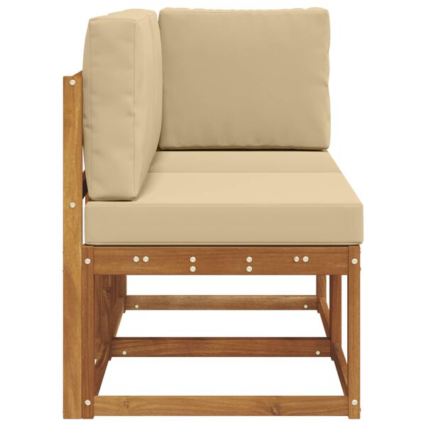 vidaXL Modułowa sofa na zewnątrz 2 Sztuka Naturalny i Beżowy