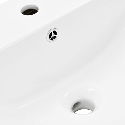 vidaXL Umywalka ścienna, ceramiczna, biała, 560 x 480 x 420 mm