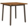 vidaXL 80 x 80 x 75 cm Lite Drewno Akacji Naturalny i kawowy Kwadrat