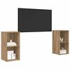 vidaXL Zestaw szafek RTV 2 pcs Dąb rzemieślniczy 72 x 35 x 36,5 cm