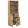 vidaXL Highboard z szufladą Dąb rzemieślniczy 69,5 x 34 x 180 cm