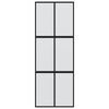 vidaXL Drzwi przesuwne, czarne, 90x205 cm, szkło hartowane, aluminium