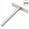 vidaXL Wsporniki p&oacute;łek pływających, 12 szt., &Oslash;10x100 mm, stal węglowa