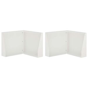 vidaXL Mur oporowy 2 szt. 50 x 50 x 30 cm Stal Biały