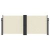 vidaXL Zwijana markiza boczna, kremowa, 100 x 600 cm