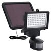 vidaXL Ogrodowy reflektor solarny LED z czujnikiem, czarny