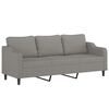 vidaXL 3-osobowa sofa z podn&oacute;żkiem, ciemnoszara, 210 cm, tkaniną