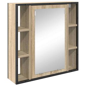 vidaXL Szafka z lustrem Dąb Sonoma 60 x 16 x 60 cm Drewno inżynieryjne