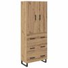 vidaXL Highboard z szufladą 2 pcs Dąb rzemieślniczy 69,5 x 34 x 180 cm