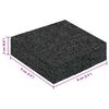 vidaXL Pad Patio z Granulatem Gumowym Czarny 9 x 9 x 2 cm Guma
