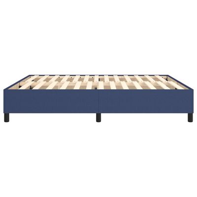 vidaXL Rama łóżka, niebieska, 160 x 200 cm, obita tkaniną