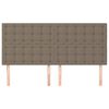 vidaXL Zagłówek taupe 200x5x118/128 cm materiał