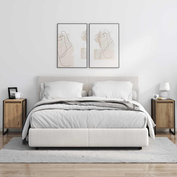 vidaXL Stolik nocny Dąb rzemieślniczy 39,5 x 30 x 50 cm