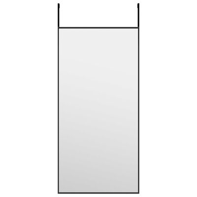 vidaXL Lustro na drzwi, czarne, 30x60 cm, szkło i aluminium