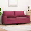 vidaXL Sofa 2-osobowa, winna czerwień, 140 cm, tapicerowana aksamitem
