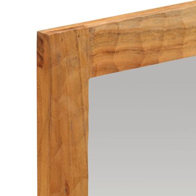 vidaXL Lustro łazienkowe, 50x70x2,5 cm, lite drewno akacjowe i szkło
