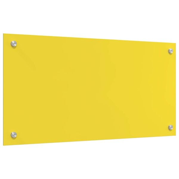 vidaXL Prz&oacute;d kuchenny Ż&oacute;łty 80 x 40 x 0,6 cm szkło hartowane