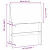 vidaXL Tapicerowane wezgłowie Ciemnoszary 80 cm Lite drewno sosnowe
