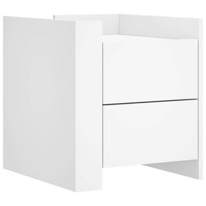 vidaXL Szafka nocna, biała, 45x50x50 cm, materiał drewnopochodny