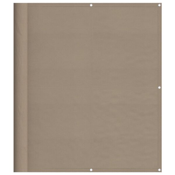 vidaXL Parawan balkonowy, taupe, 120x800 cm, 100% poliester Oxford
