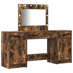 vidaXL Toaletka 3 szt. Brązowy 78,5 x 41 x 135 cm Drewno inżynieryjne