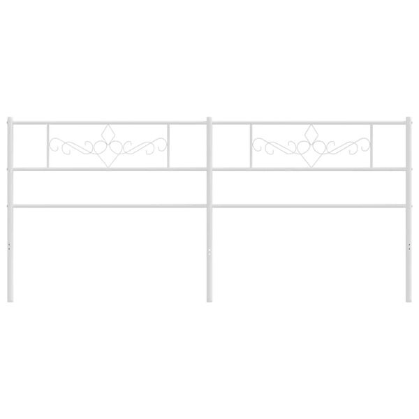 vidaXL Metalowe wymienne wezgłowie, białe, 180 cm
