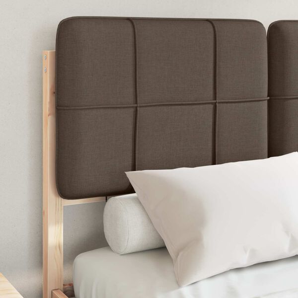 vidaXL Ramka ł&oacute;żka z tapicerowanym wezgłowiem Ciemnoszary 120 x 200 cm