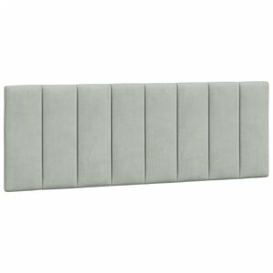 vidaXL Poduszka na wezgłowie, Hanko, jasnoszara, 120 cm, aksamitna